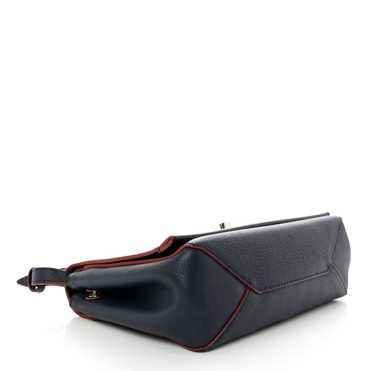 Calfskin Lockme II Chain Bag BB Marine Rouge