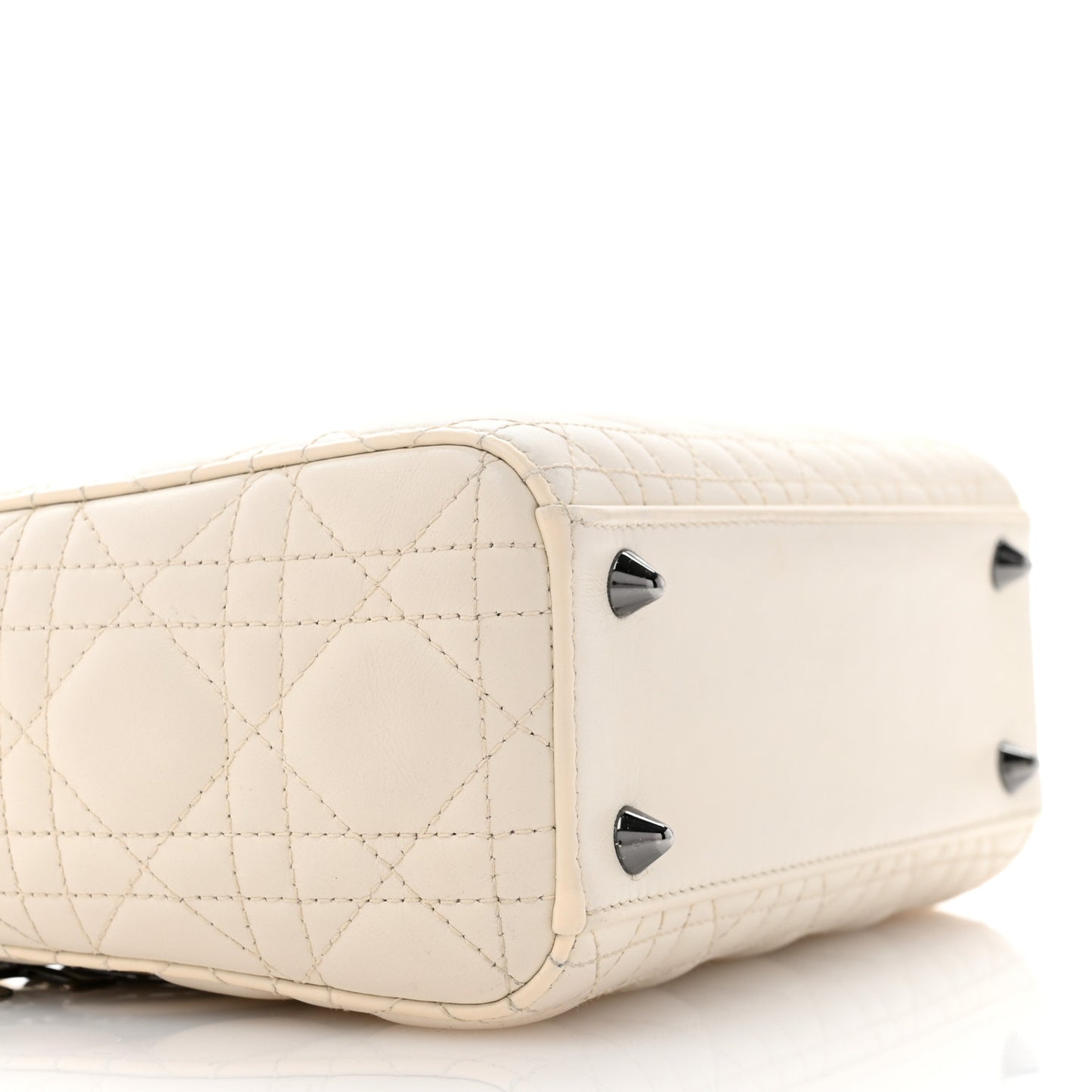 Lambskin Cannage Small My ABCDior Lady Dior White