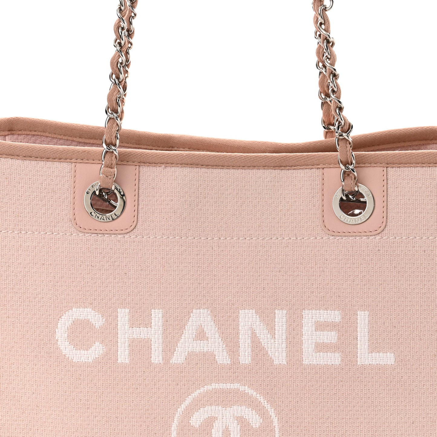 Canvas Small Deauville Tote Rose Pink
