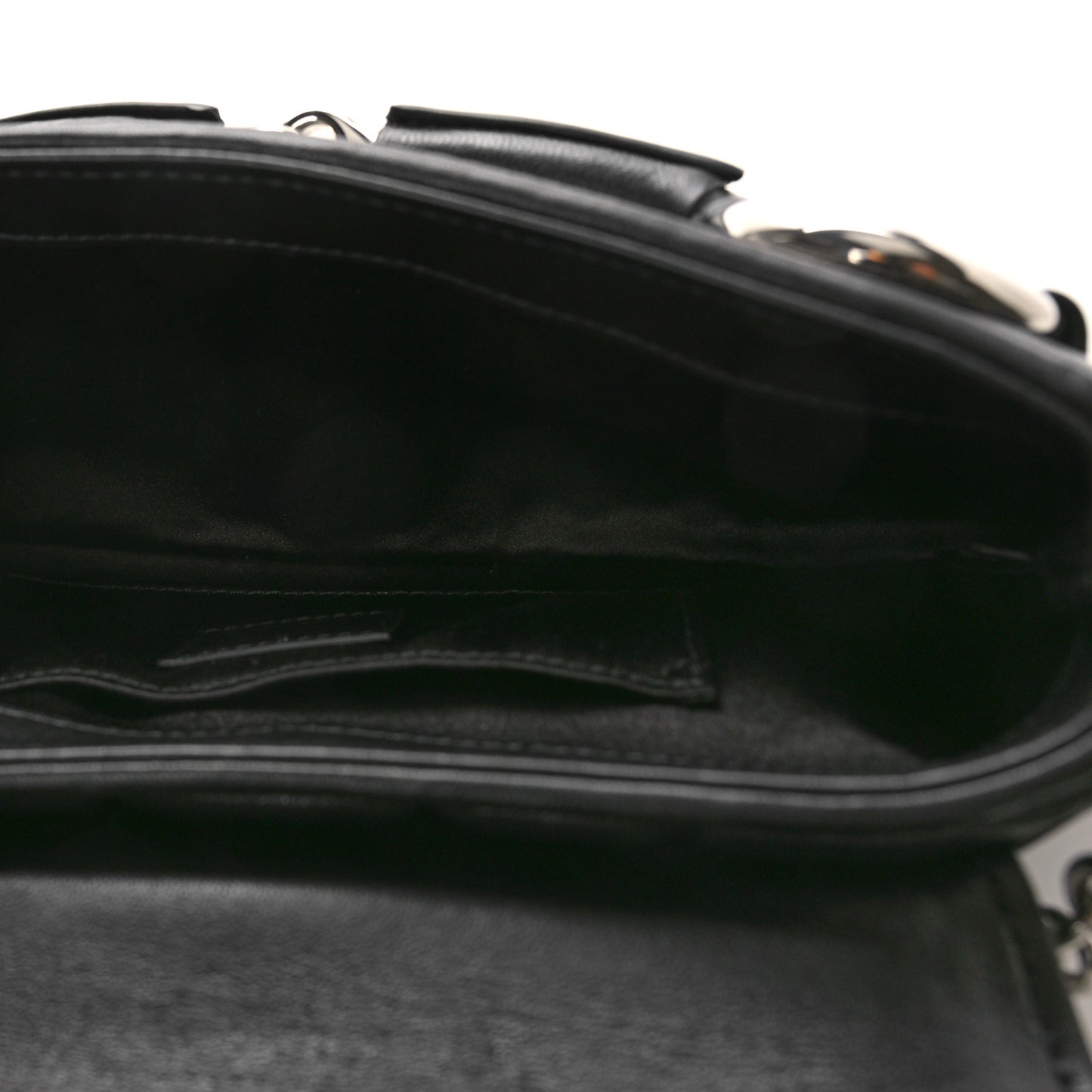 Nappa Vertical Matelasse Small Maxi Horsebit Chain Shoulder Bag Black