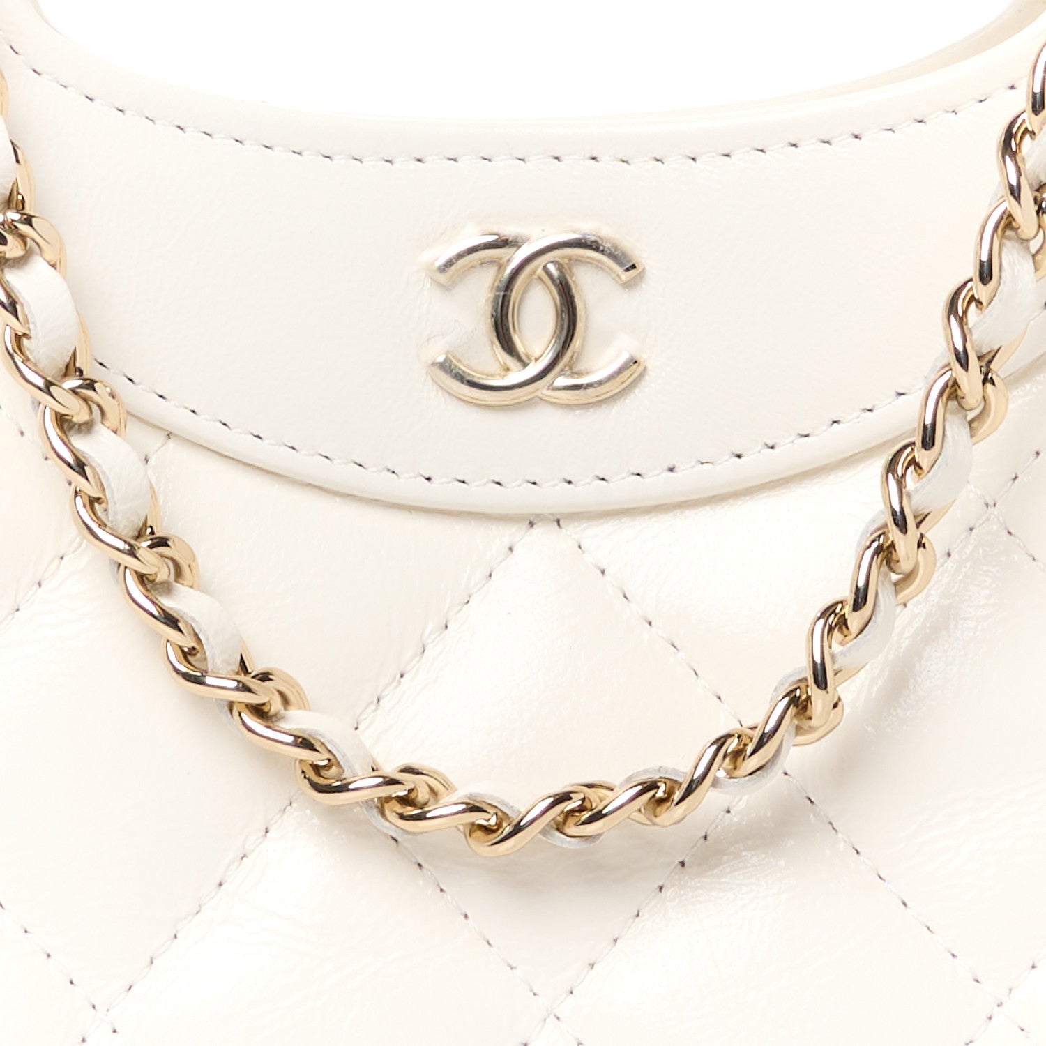 Chanel Shiny Lambskin Quilted Nano 31 Shopping Bag White 8 of 11