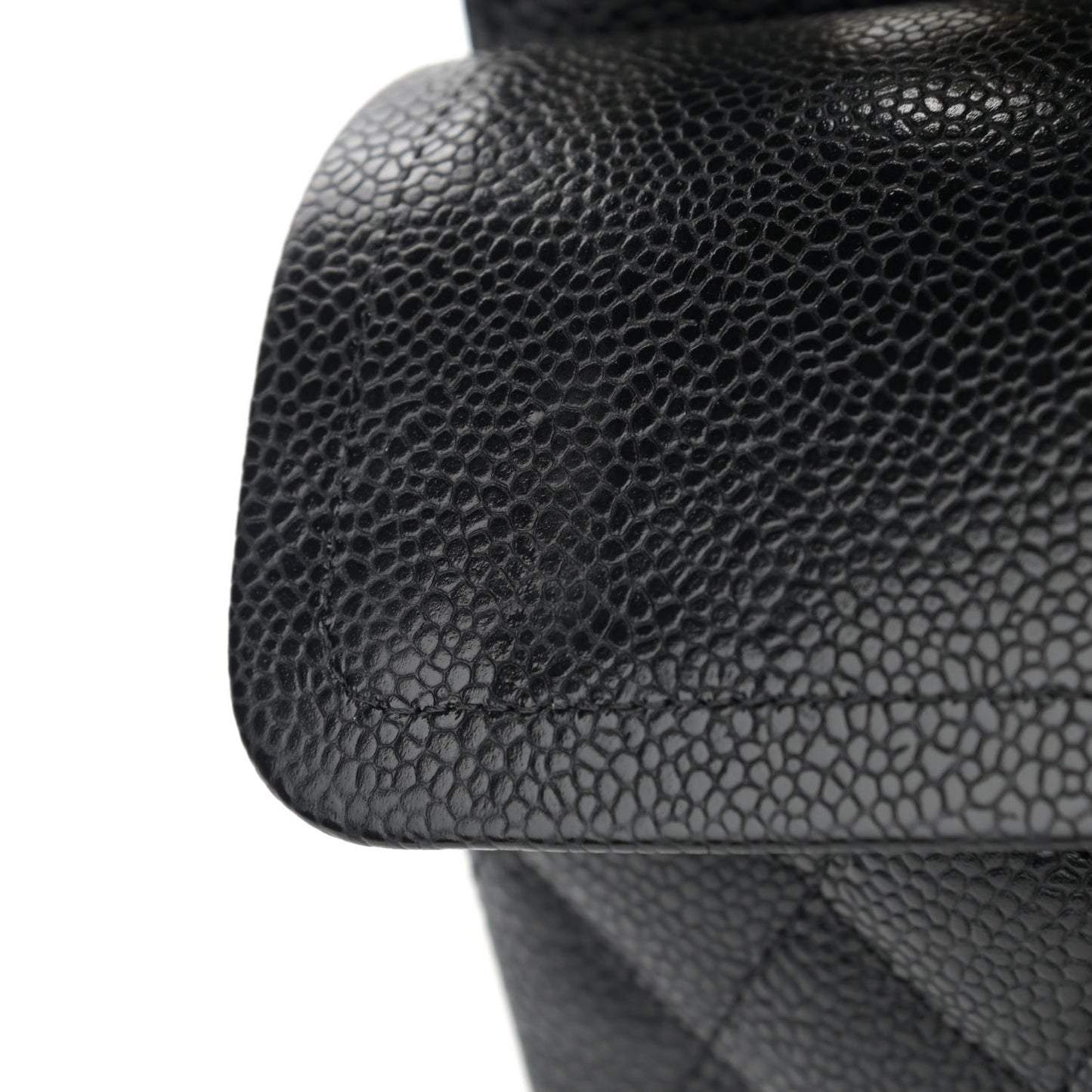 Caviar Quilted Small Double Flap Black