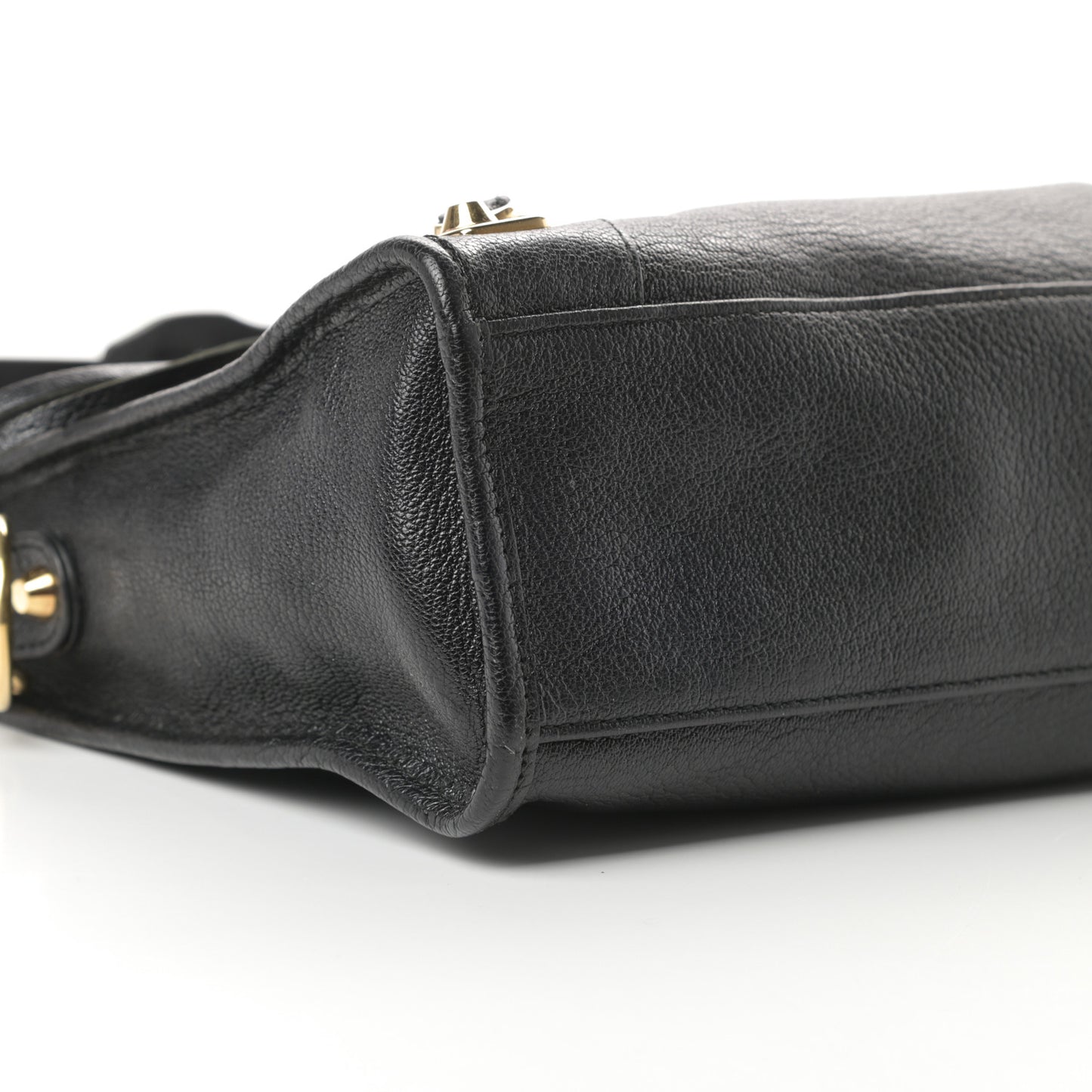 Chevre Gold Metallic Edge Hardware S City Black
