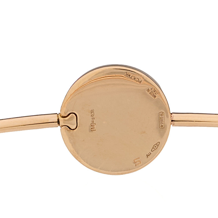 18K Rose Gold Malachite BVLGARI BVLGARI Bangle Bracelet S
