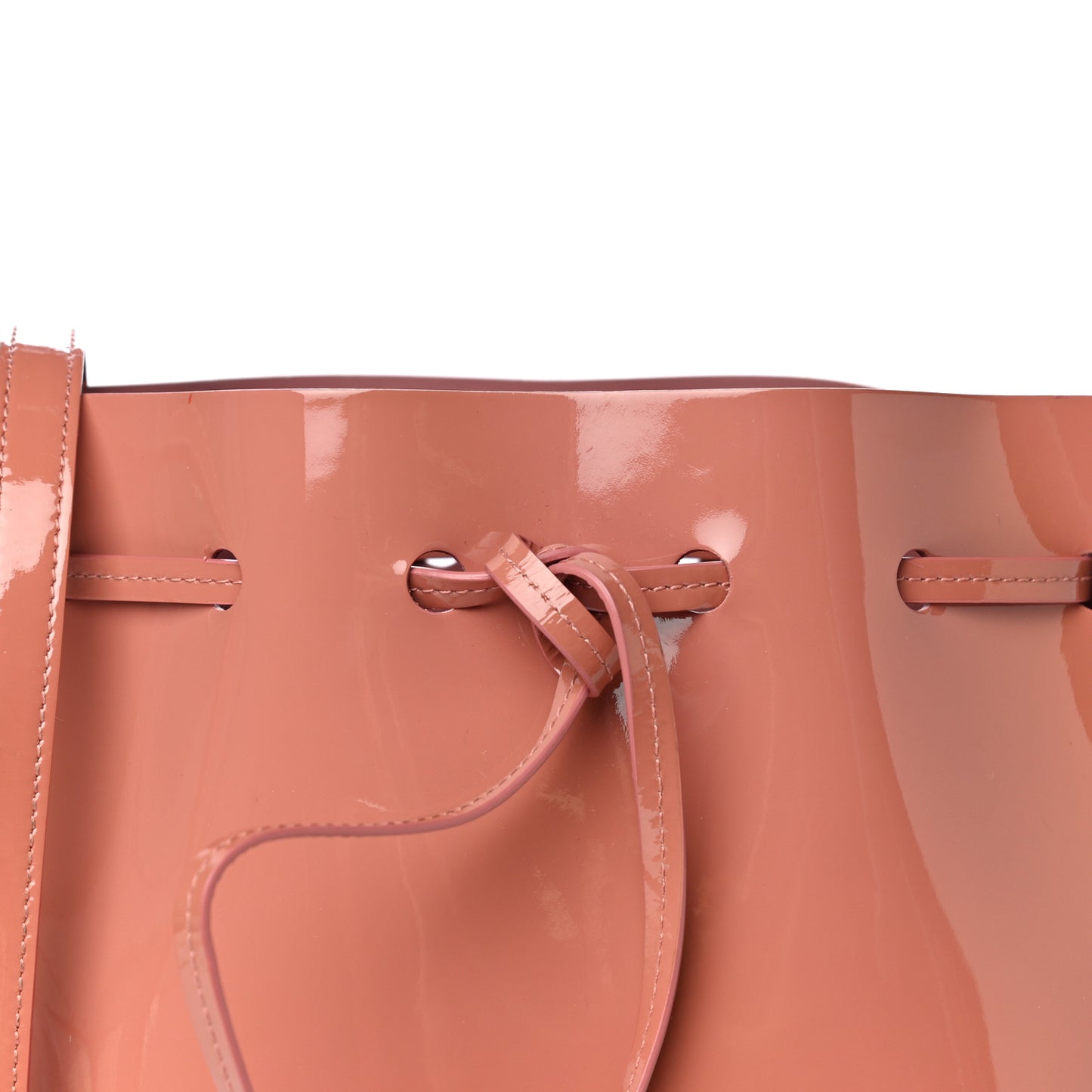 Patent Calfskin Mini Bucket Blush