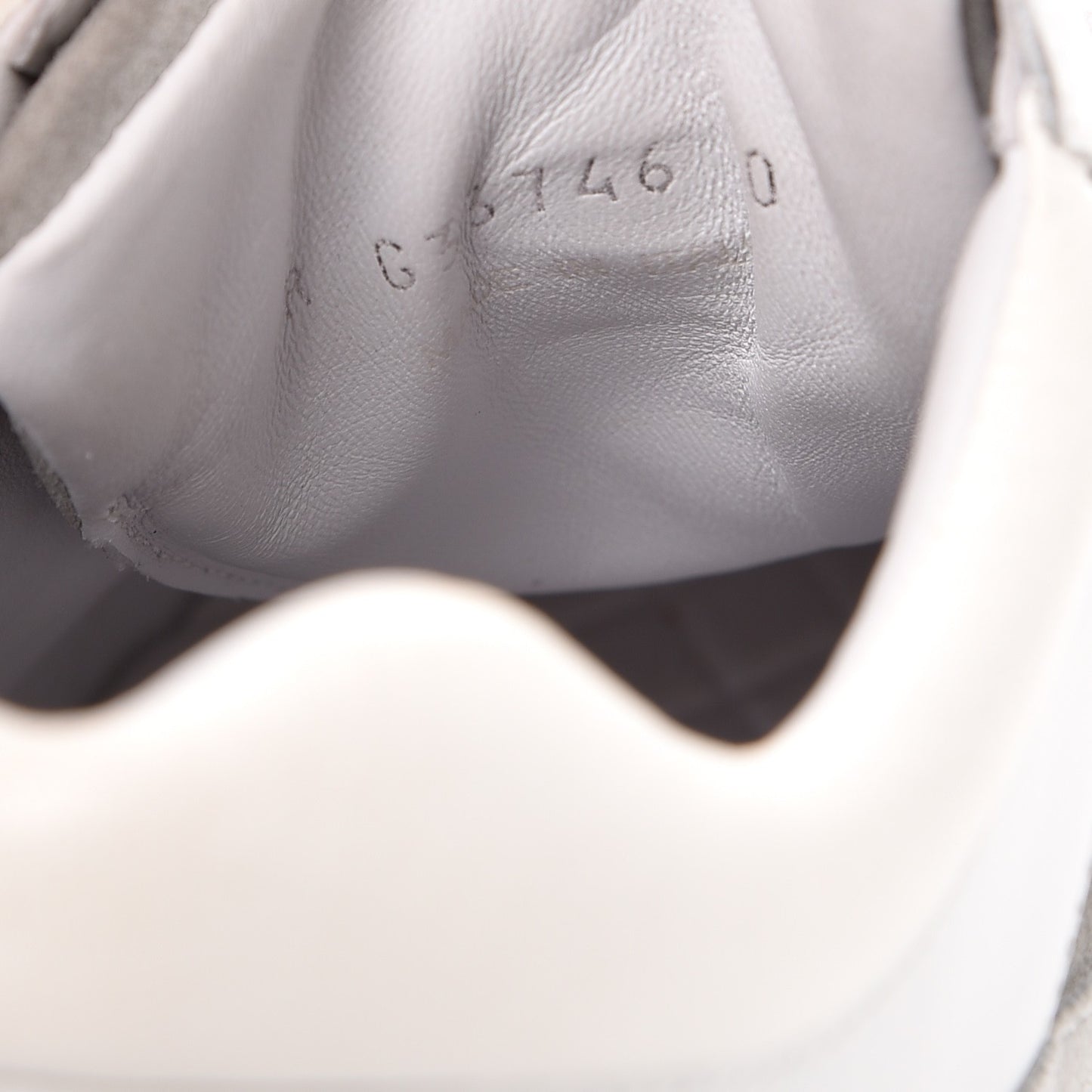 Suede Calfskin CC Sneakers 40 White Grey Pink