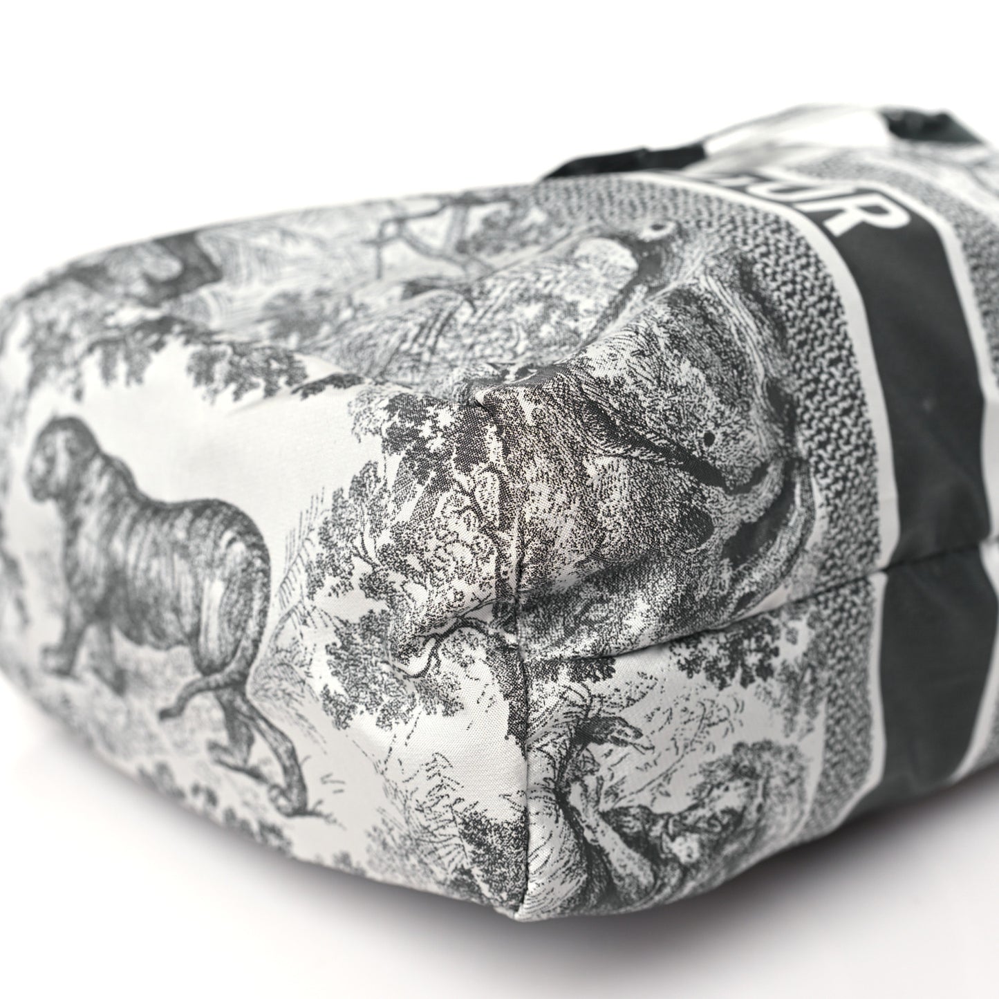 Technical Fabric Embroidered Toile De Jouy Sauvage DiorTravel Pouch Grey