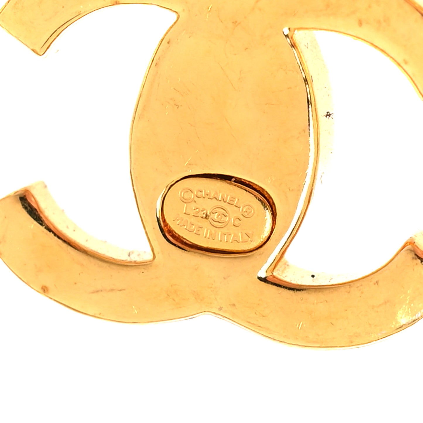 Crystal Diamond CC Earrings Gold