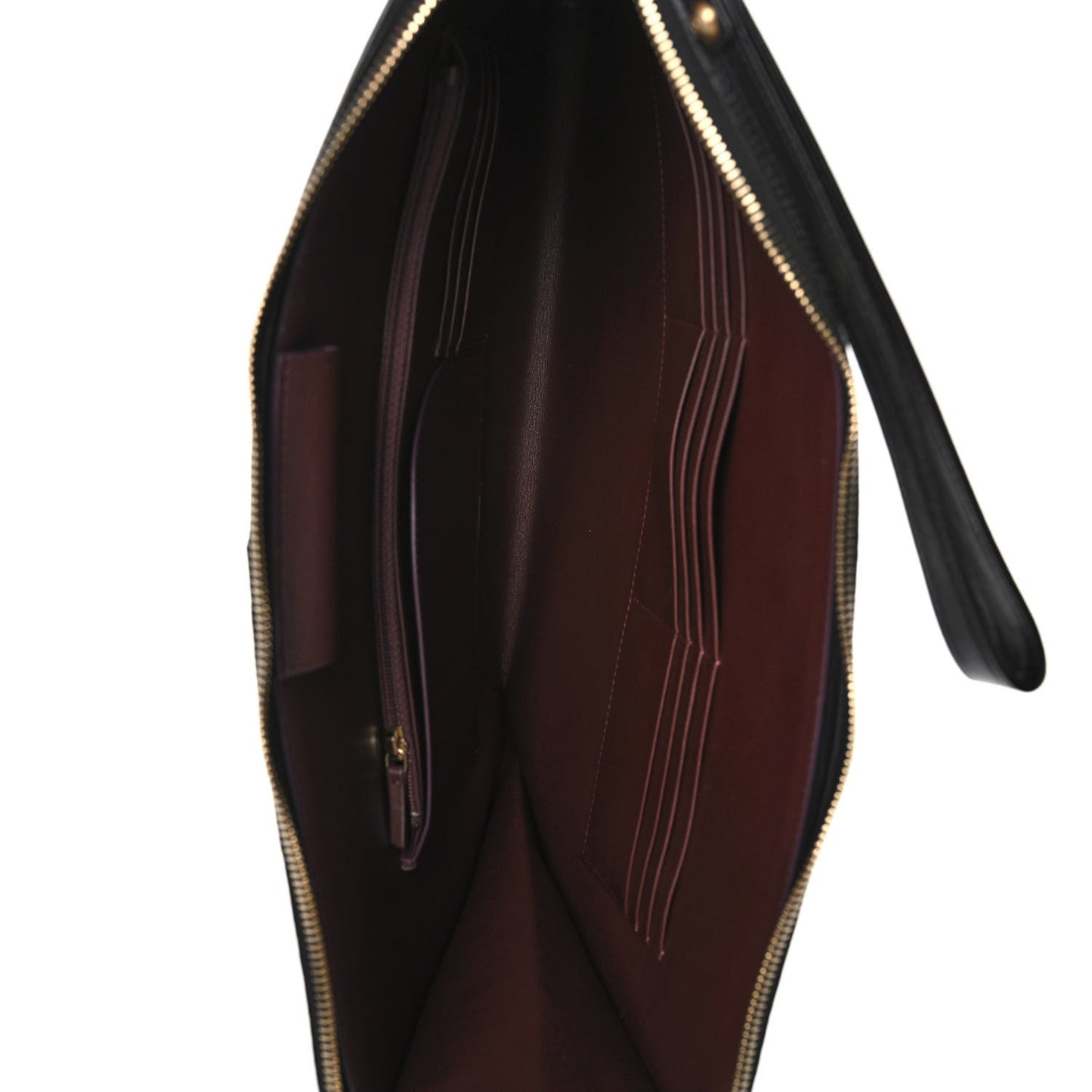 Aged Calfskin Quilted 2.55 Reissue Pouch With Handle Black