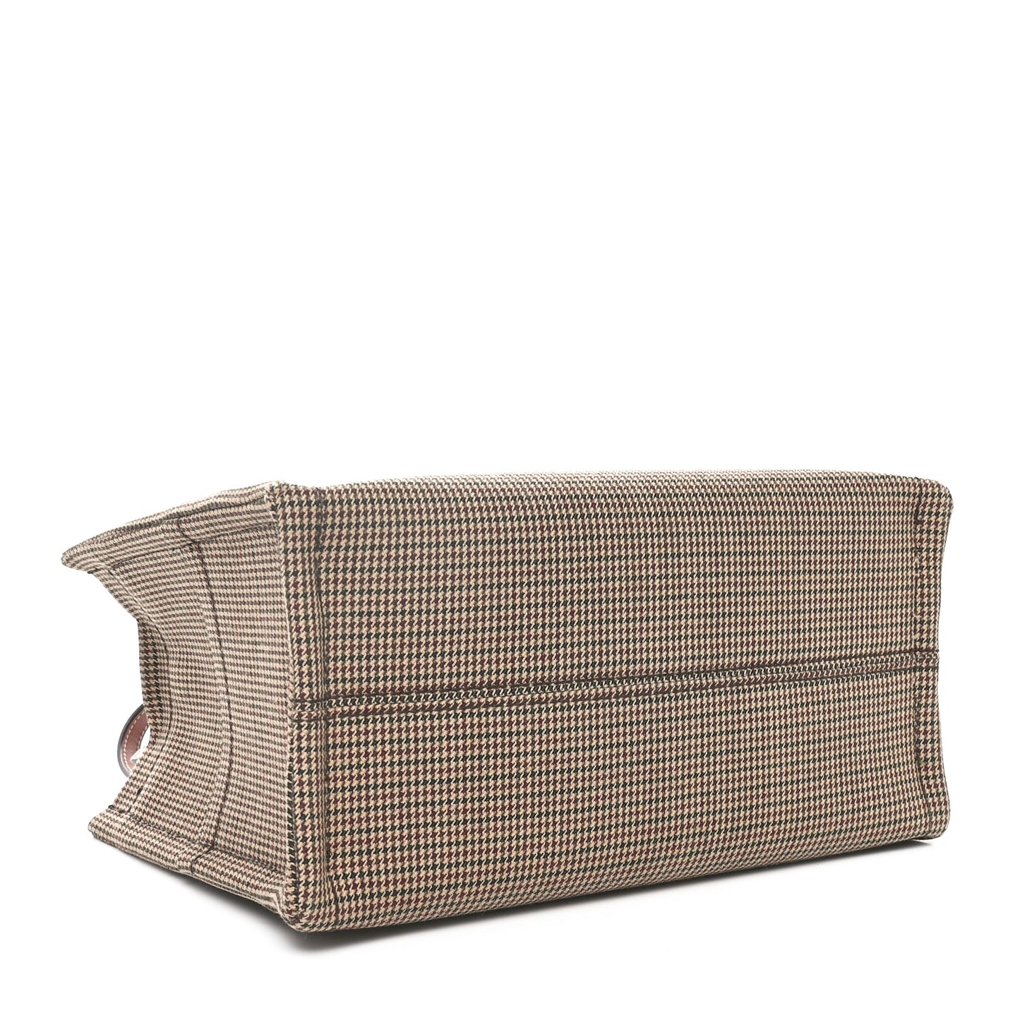 Textile Calfskin Pied De Poule Print Triomphe Striped Small Cabas Thais Multicolor