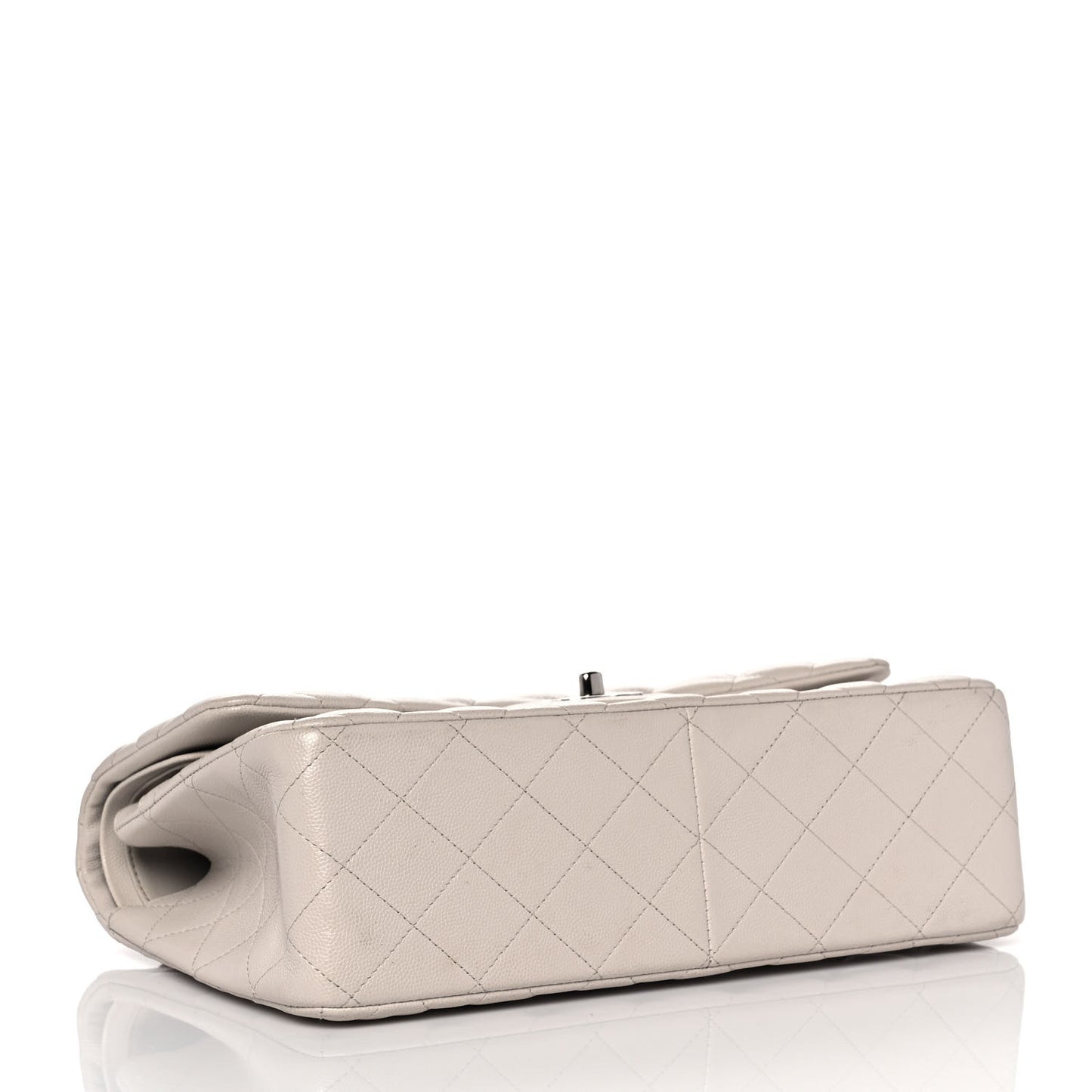 Caviar Quilted Jumbo Double Flap Ivory