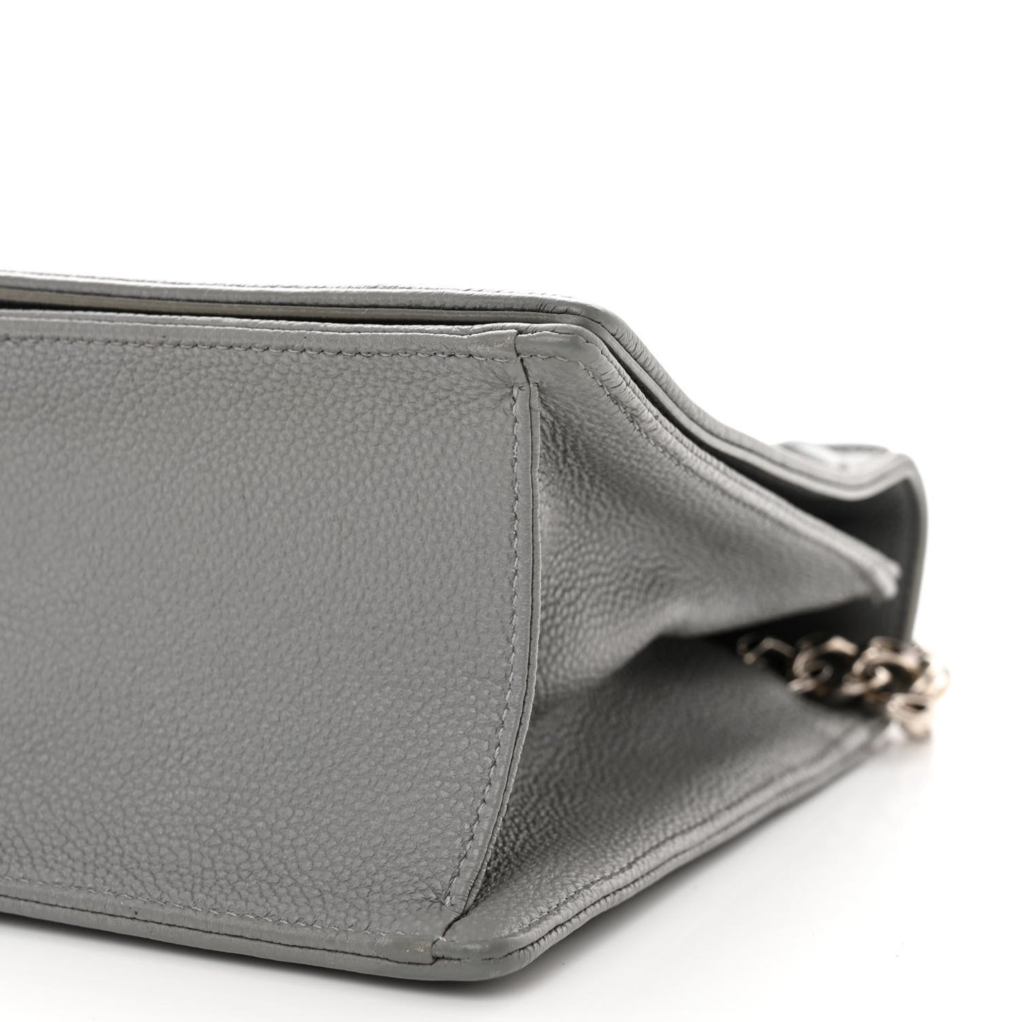 Grained Calfskin Medium Diorama Flap Bag Gris