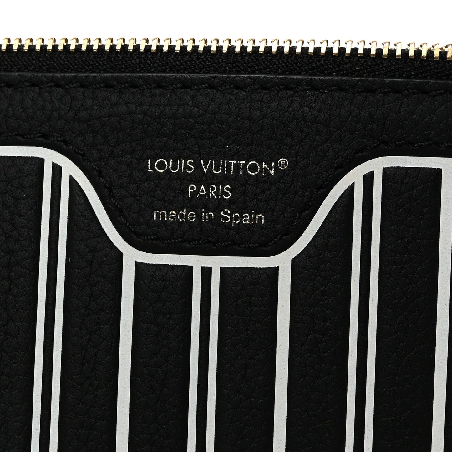Calfskin Neverfull Inside Out MM Pochette Black