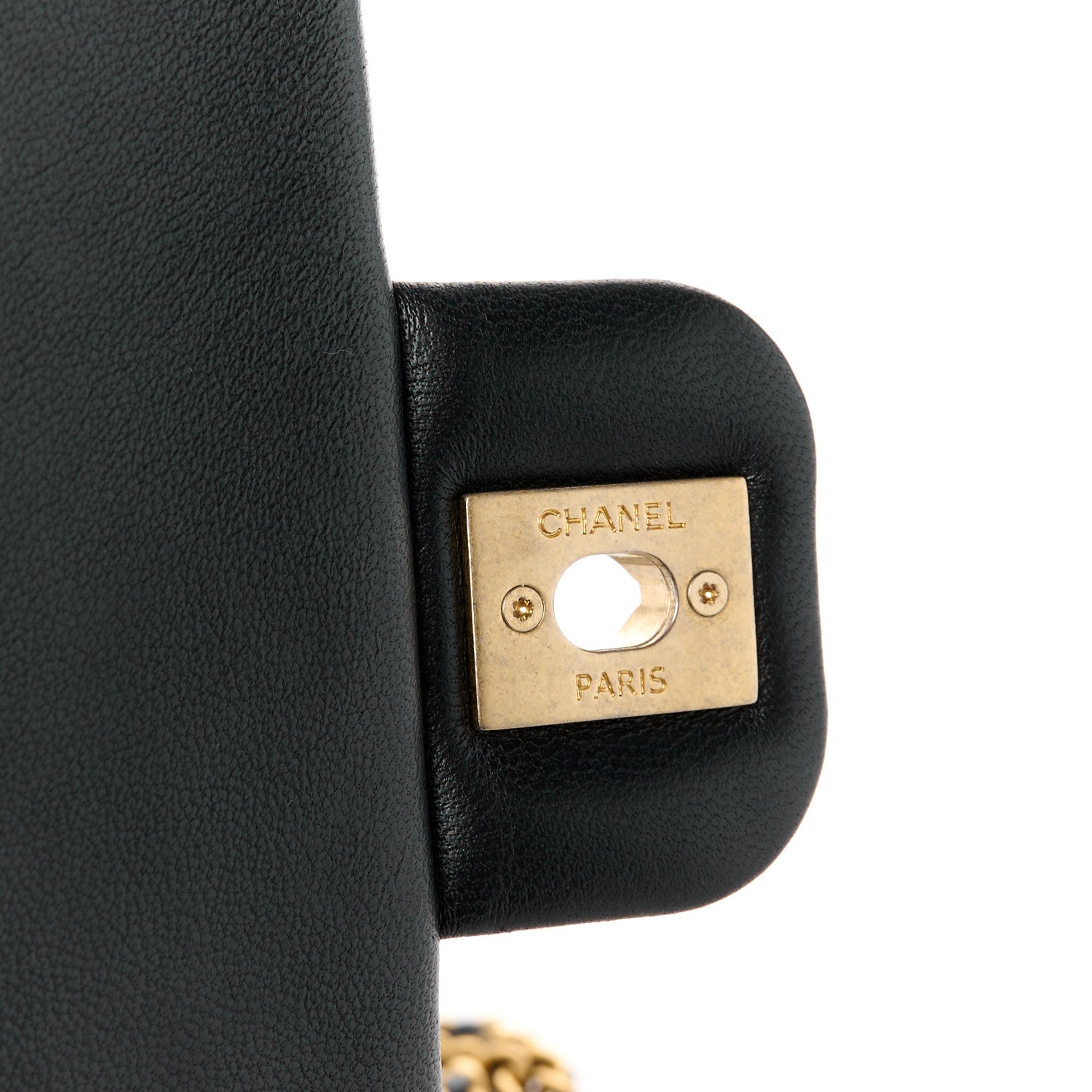 Chanel Lambskin Enamel Quilted Small Coco Hearts Flap Black 7 of 12