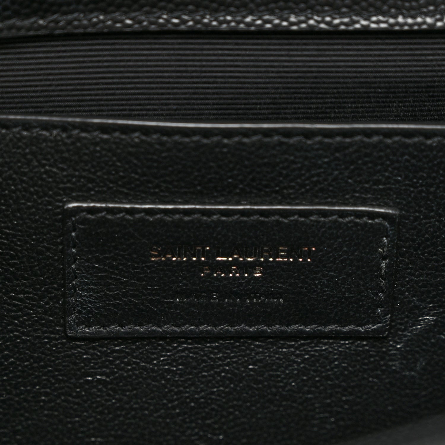 Saint Laurent Grain De Poudre Monochrome Monogram Cassandre Clutch Black 7 of 7