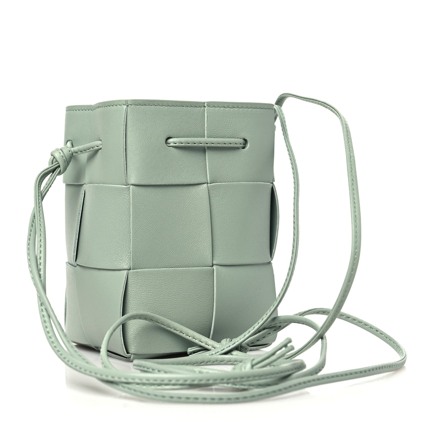 Bottega Veneta Nappa Maxi Intrecciato Mini Cassette Bucket Bag New Sauge 3 of 9