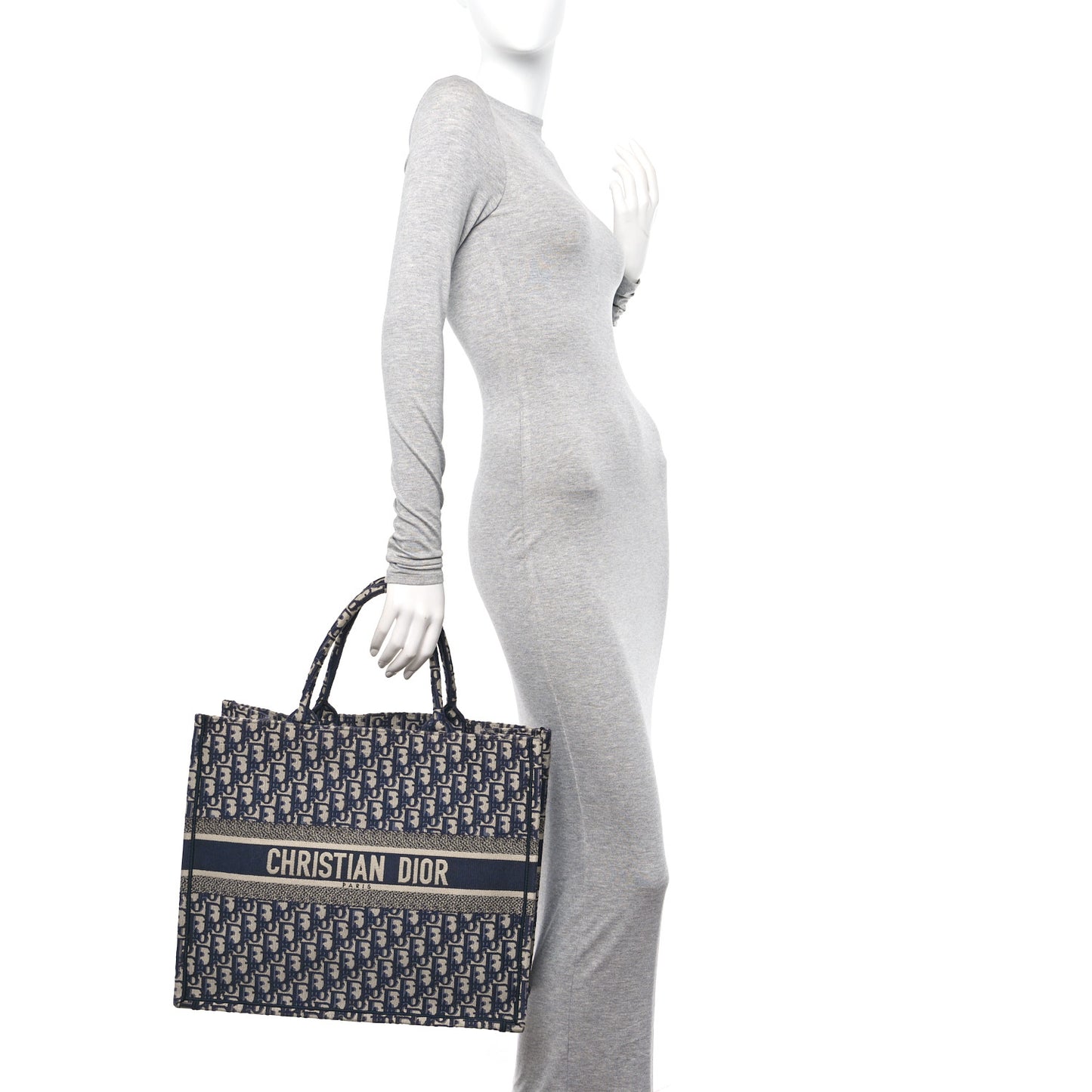 Oblique Large Book Tote Blue Multicolor