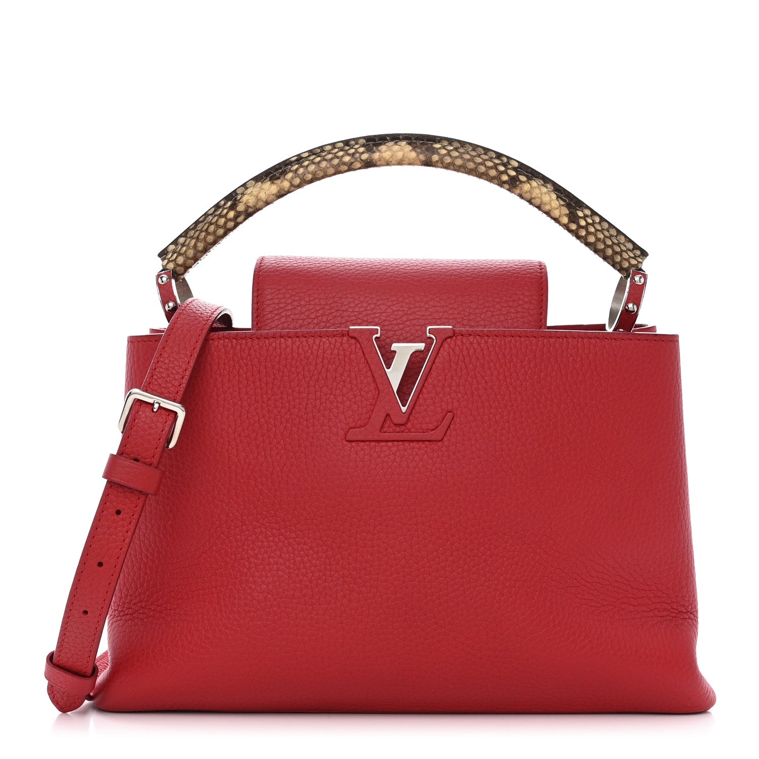 Louis Vuitton Taurillon Snakeskin Capucines PM Rubis 1 of 12