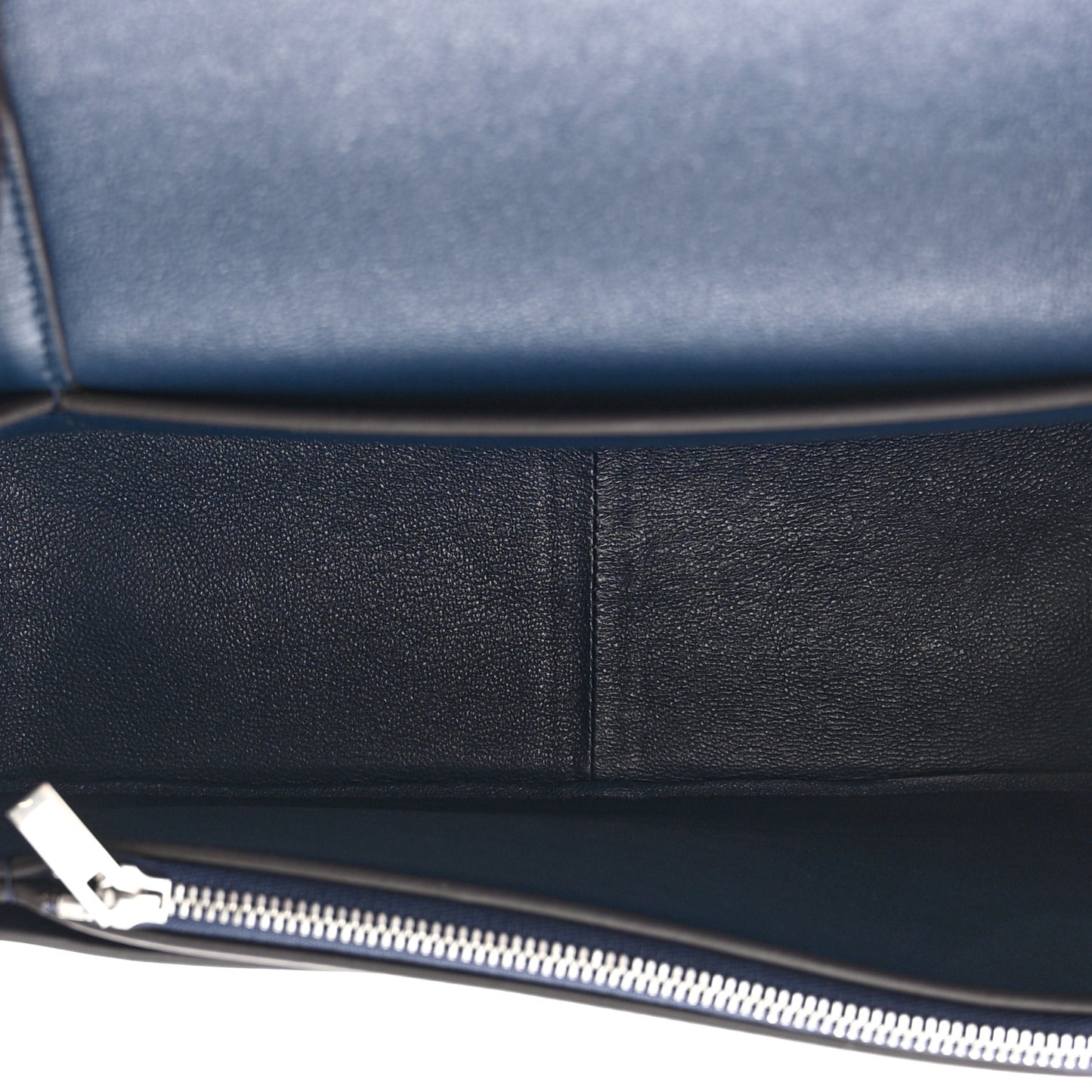 Shiny Smooth Calfskin Medium Frame Shoulder Bag Steel Blue Plum