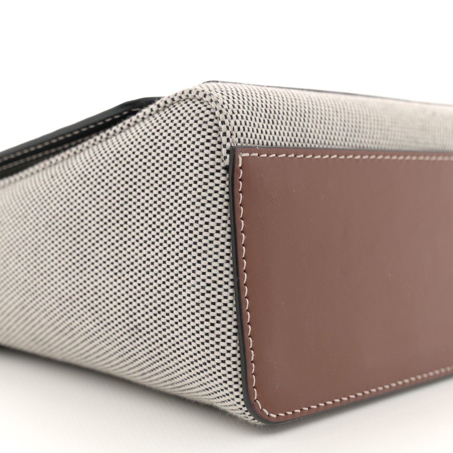 Canvas Horseferry Print Note Crossbody Bag Grey Black