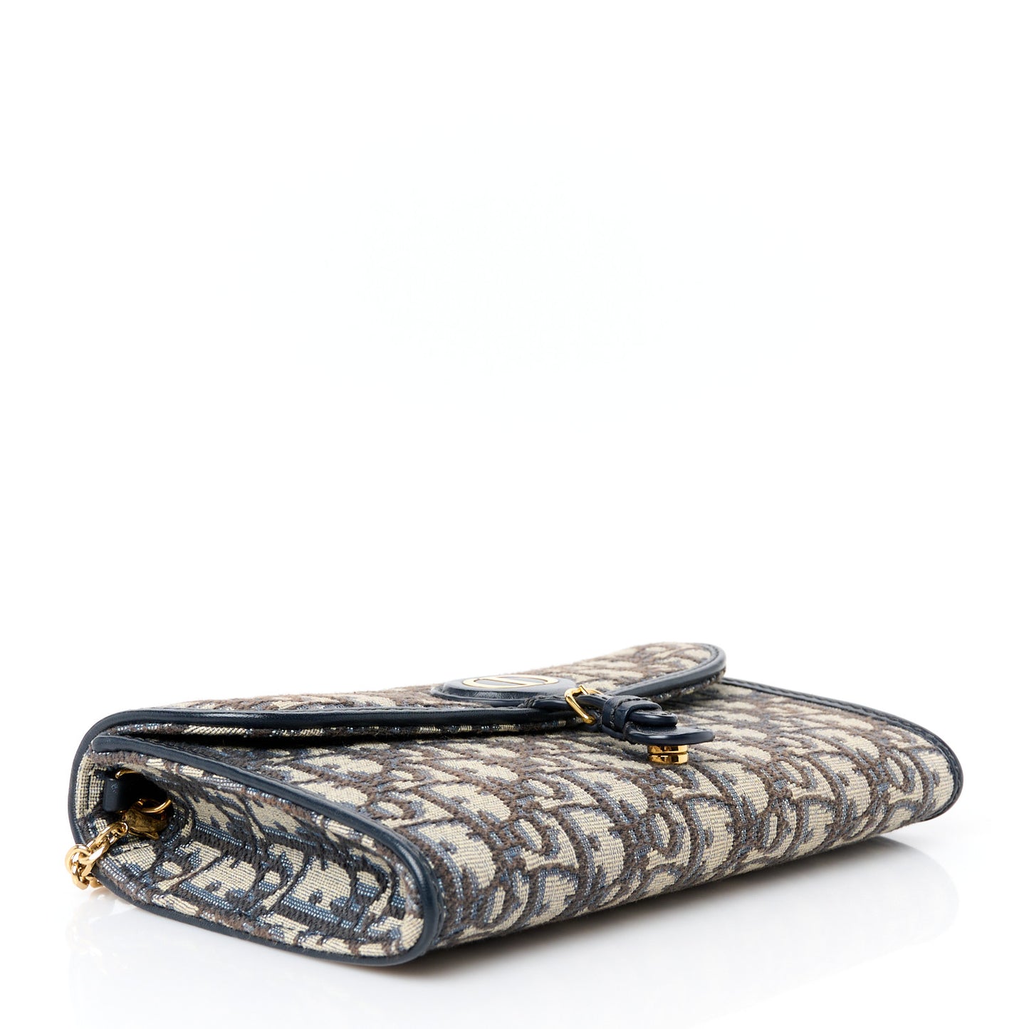 Oblique Bobby East West Pouch With Chain Blue