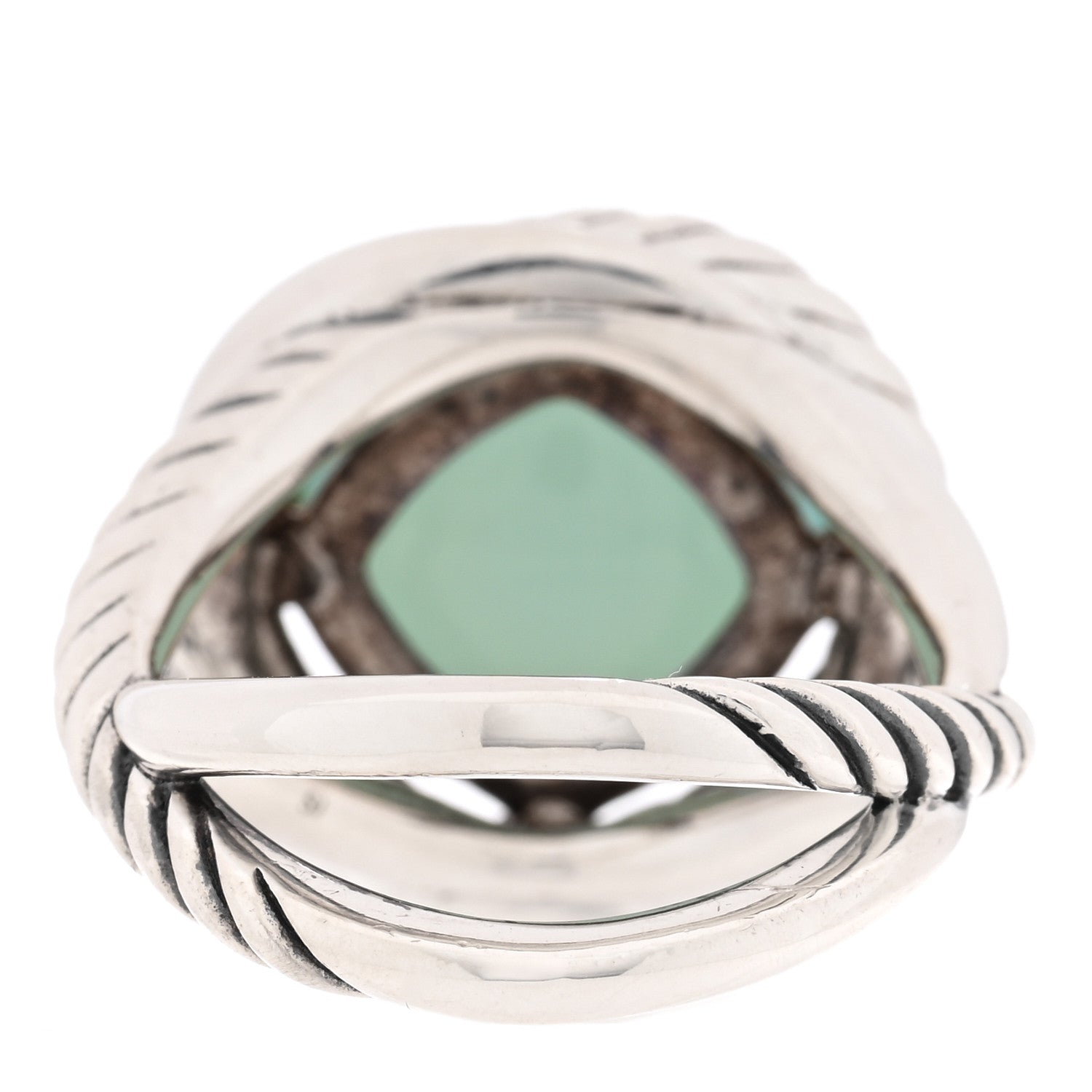 David Yurman Sterling Silver Chalcedony 11mm Infinity Ring 52 6 3 of 4