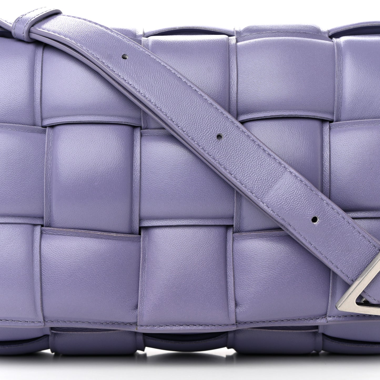 Nappa Maxi Intreccio Padded Cassette Crossbody Bag Lavender