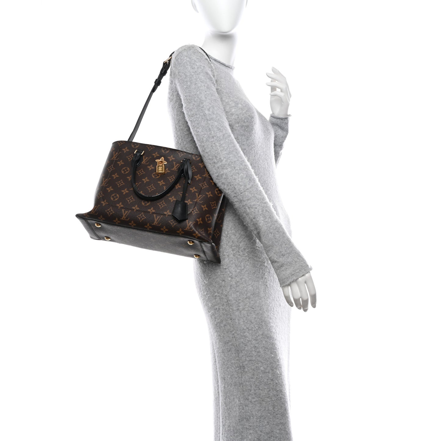 Monogram Flower Tote Black