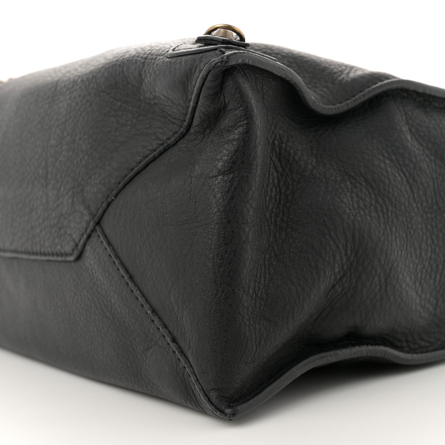 Veau Souple Mini Papier Tote Black
