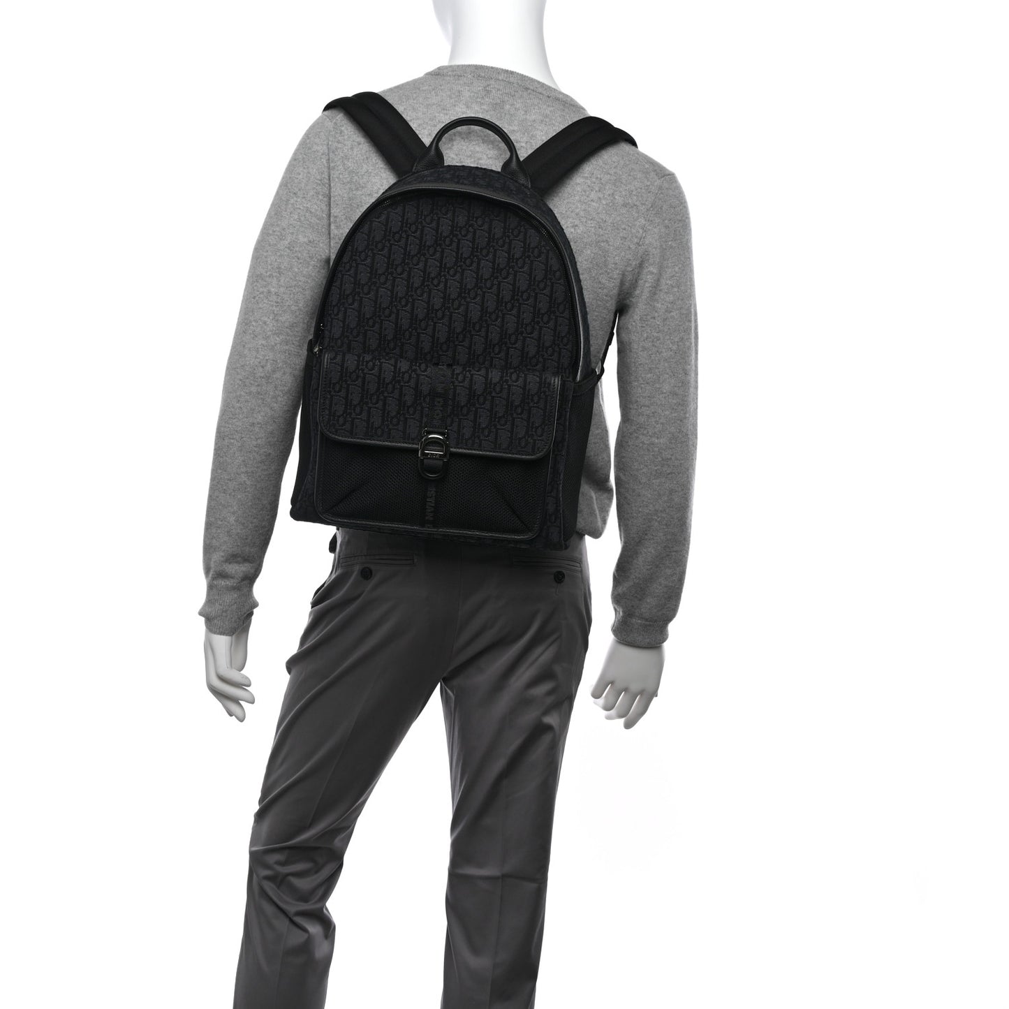 Oblique Jacquard Dior 8 Backpack Black