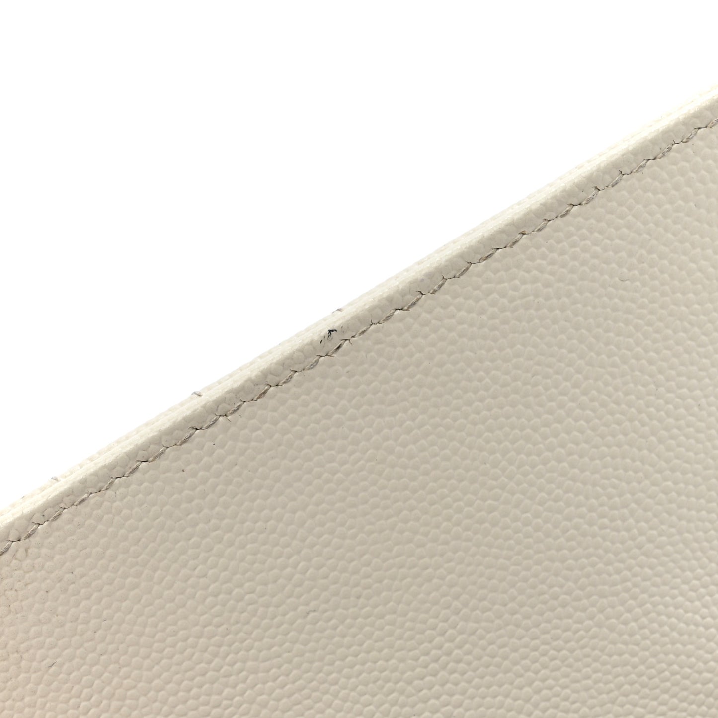 Grain De Poudre Textured Mixed Matelasse Triquilt Monogram Clutch Blanc Vintage