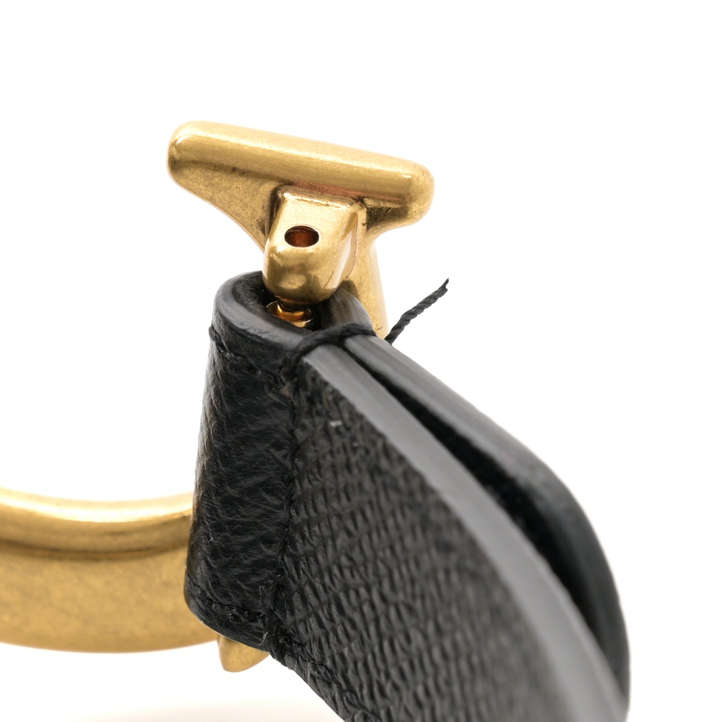 Grained Calfskin Saddle Bag Black