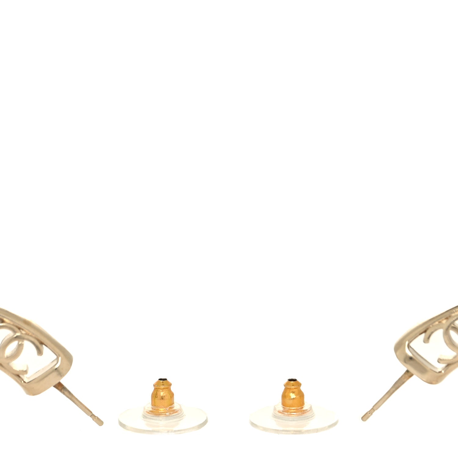 Chanel CC Hoop Earrings Gold 3 of 4