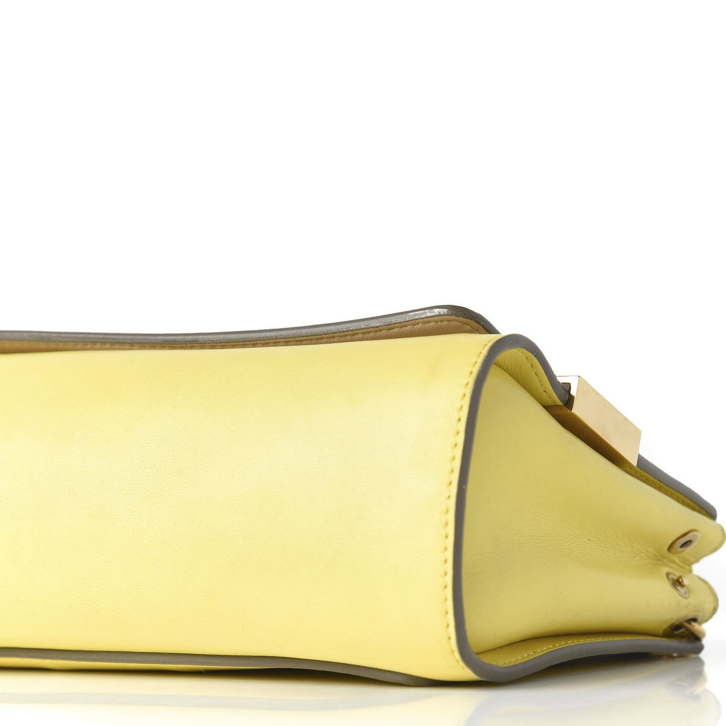Nappa Medium Elle Chain Clutch Yellow