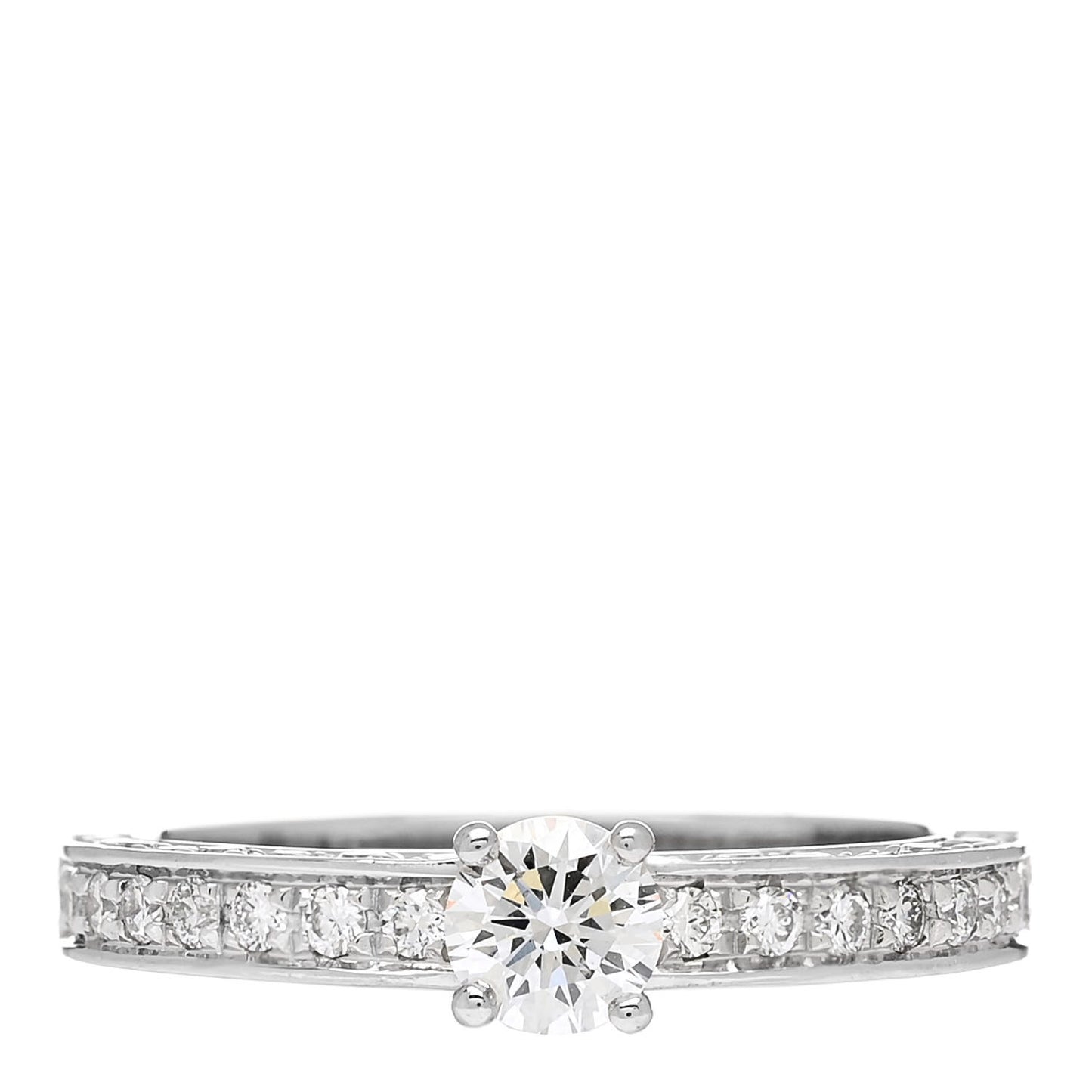 Platinum Diamond .34ct B.Zero1 Engagement Ring 53 6.5