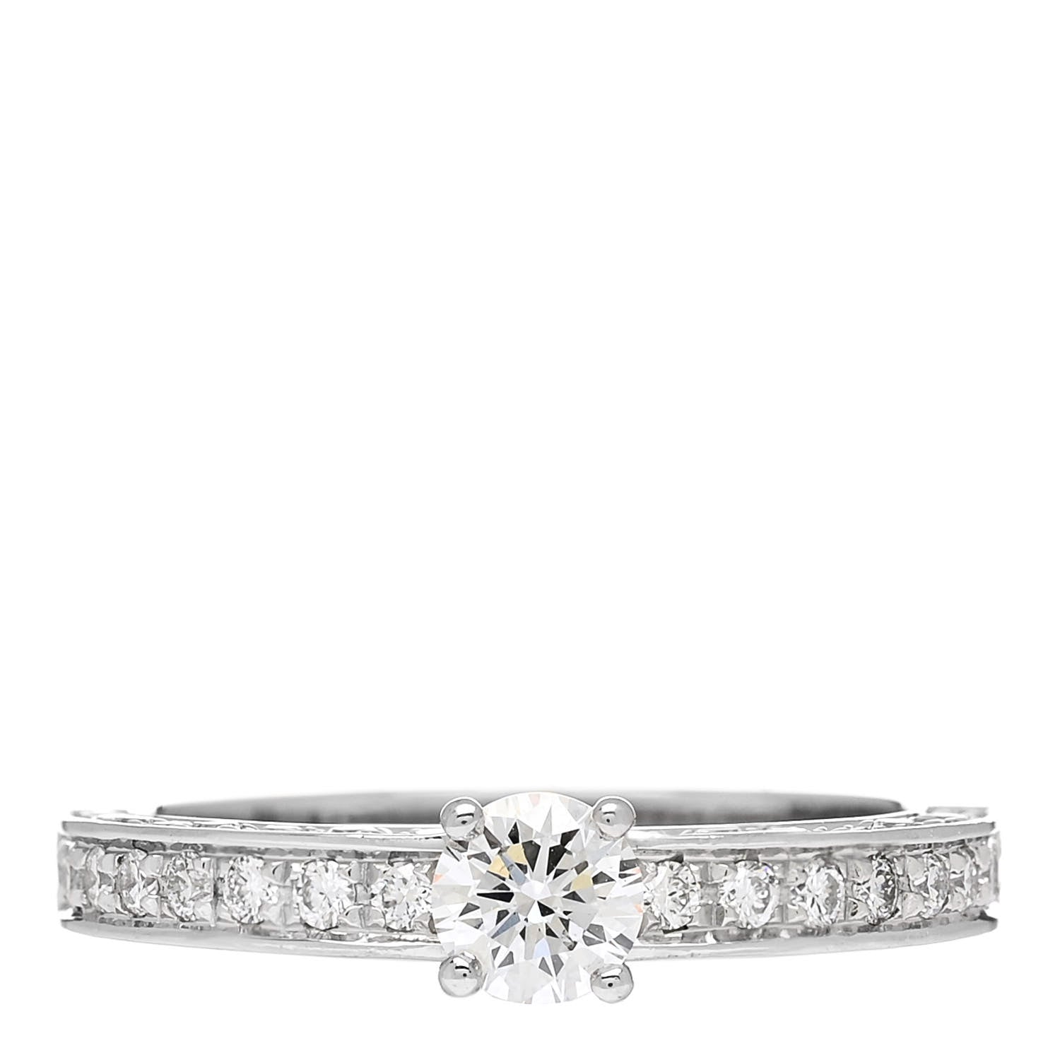 Bulgari Platinum Diamond .34ct B.Zero1 Engagement Ring 53 6.5 1 of 7