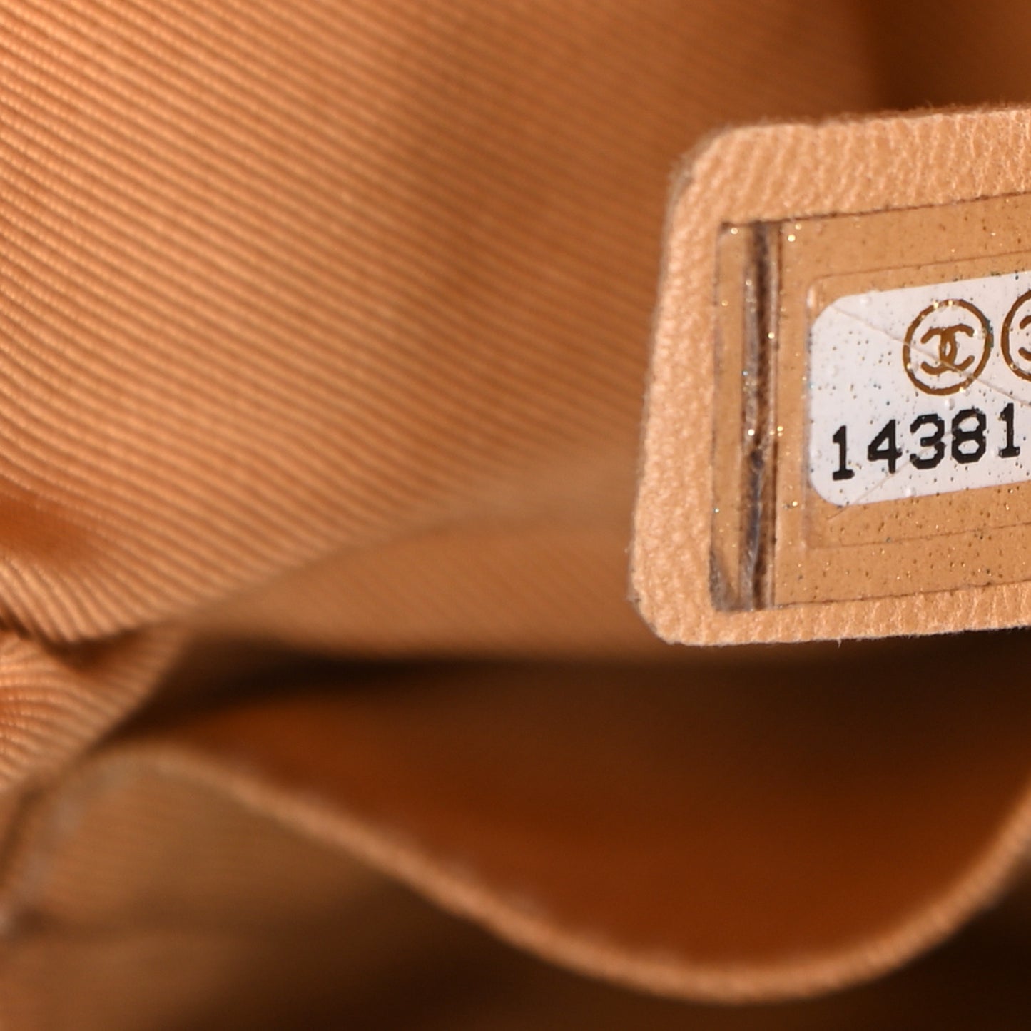 Washed Lambskin Chain Around Hobo Beige