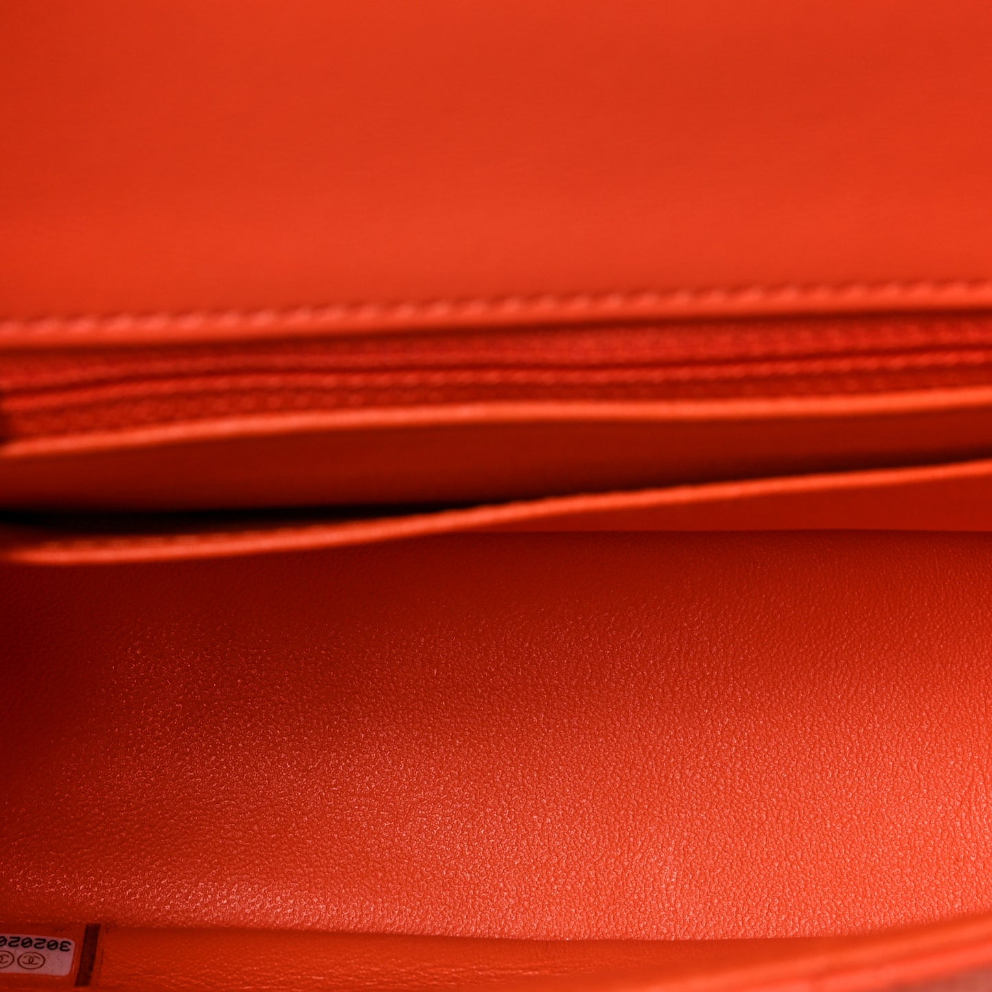 Lambskin Quilted Mini Square Flap Light Orange