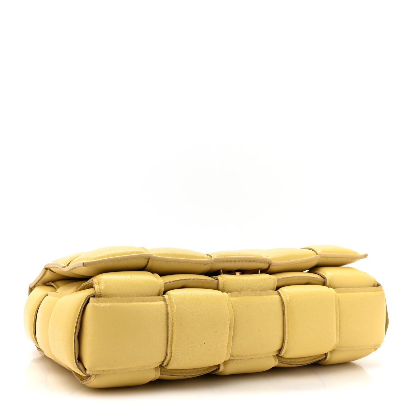 Lambskin Maxi Intreccio Padded Chain Cassette Crossbody Bag Corn