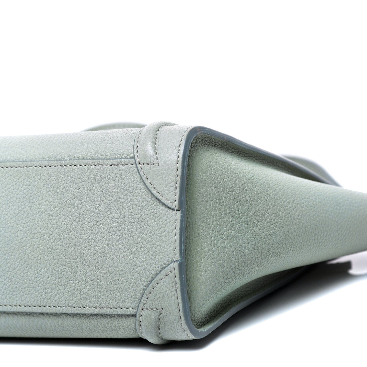 Celine Drummed Calfskin Nano Luggage Almond 7 of 12