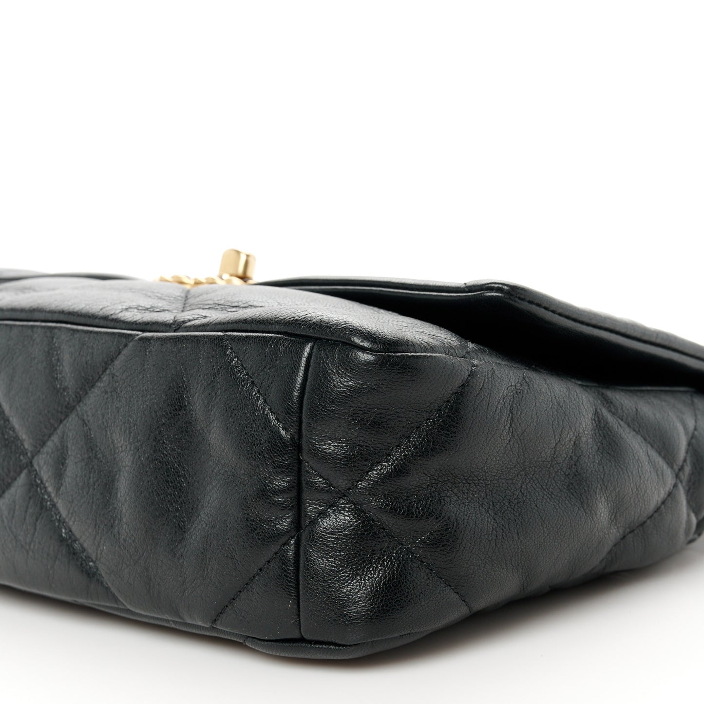 Goatskin Quilted Medium Chanel 19 Flap Black