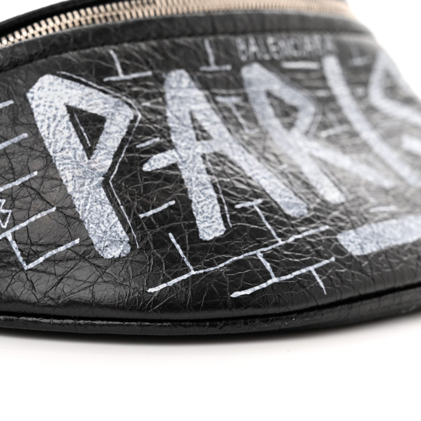 Agneau Arena Graffiti All Over XXS Souvenir Belt Bag Black White