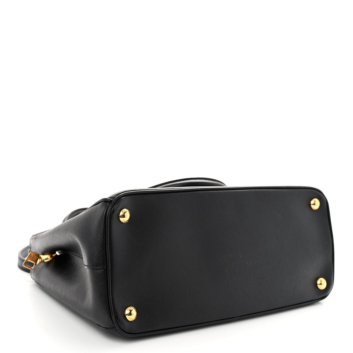 Saffiano Medium Galleria Double Zip Tote Black