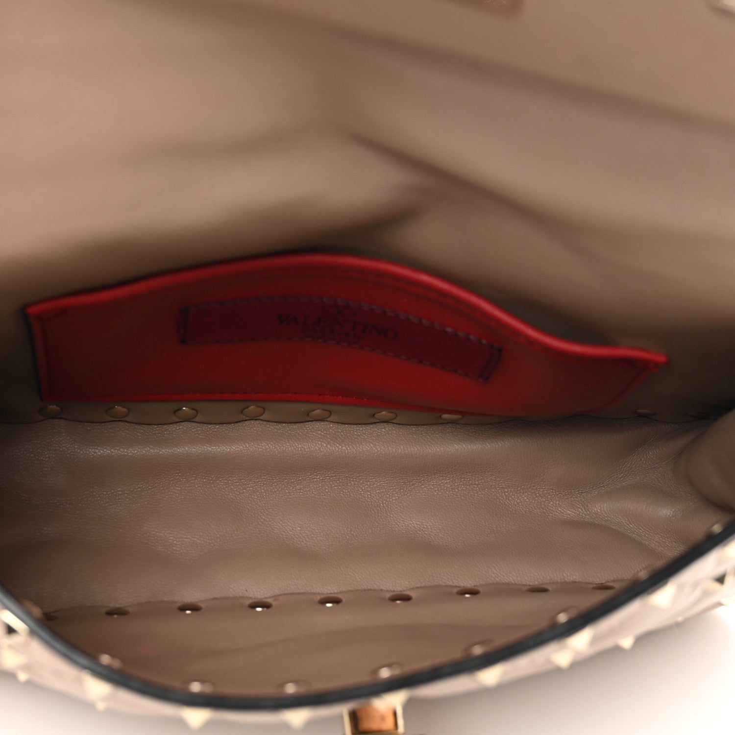Valentino Garavani Nappa Small Rockstud Spike Shoulder Bag Poudre 5 of 11