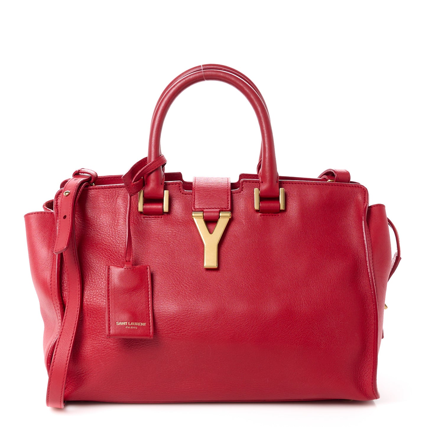 Calfskin Small Classic Y Cabas Red