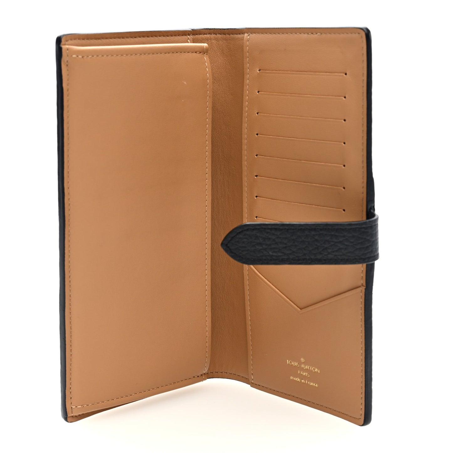 Taurillon LV Vertical Capucines Wallet Black Arizona