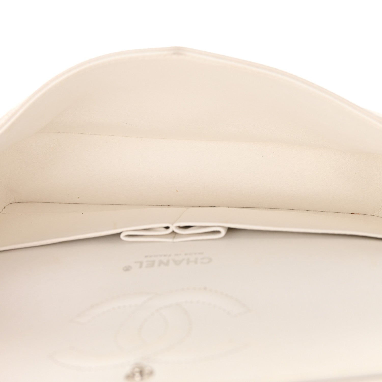 Chanel Caviar Quilted Medium Double Flap White 5 of 12
