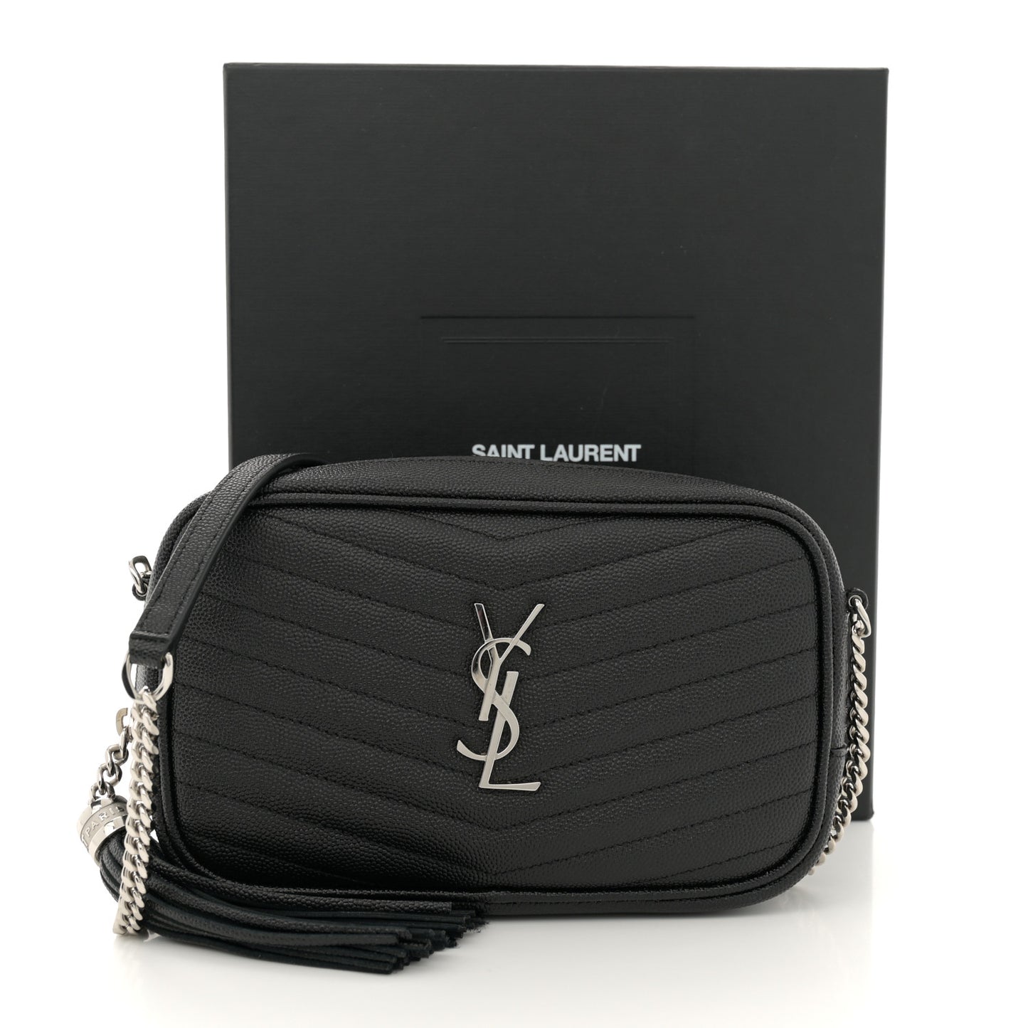 Grain De Poudre Matelasse Monogram Mini Lou Camera Bag Black