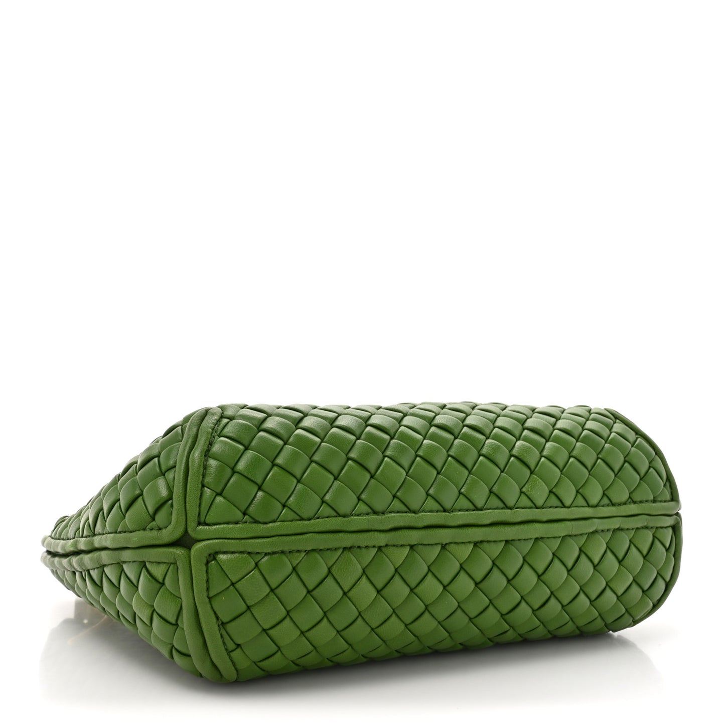 Nappa Intrecciato Small Clicker Shoulder Bag Avocado