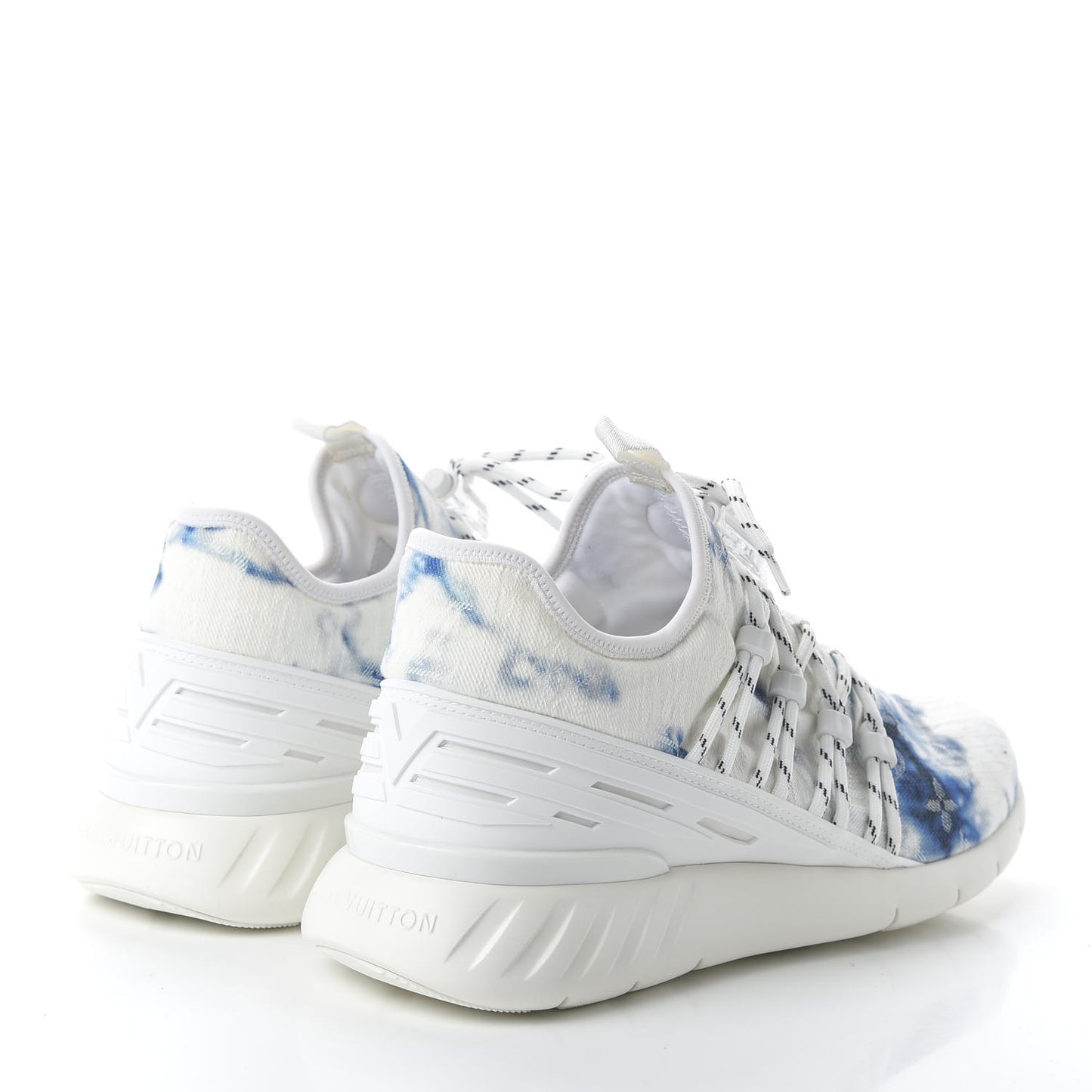 Denim Rubber Monogram Fastlane Low Sneakers 8 Marine